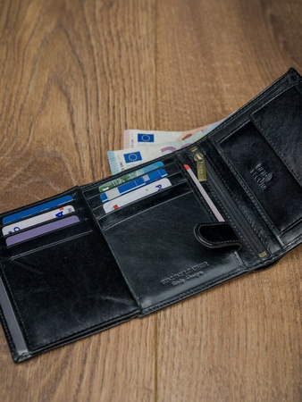 PORTFEL SKÓRZANY MĘSKI HQ RFID SKÓRA NATURALNA