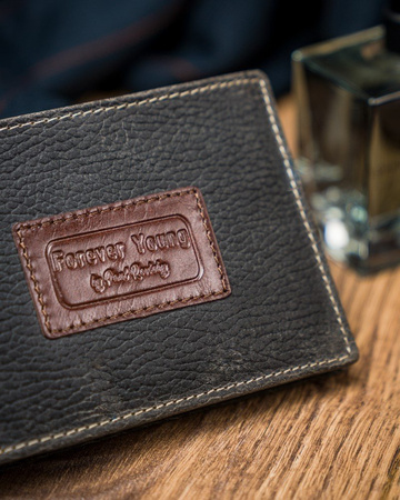 Piękny kolorowy portfel męski skórzany Forever Young®