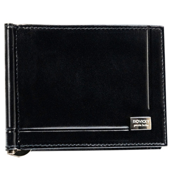 Cienki portfel męski na banknoty i karty. RFID. Slim banknotówka spinka