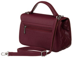 Modna damska listonoszka crossbody z rączką BORDOWA torebka z ekoskóry