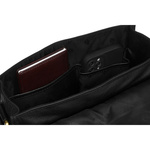 Listonoszka męska skórzana torba A4 - czarna