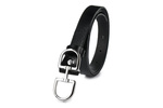Czarny pasek damski skórzany ze srebrną klamrą wąski 1,8 cm