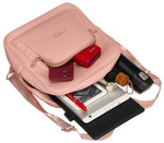 Różowy plecak damski miejski A4