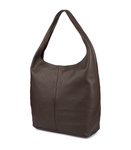 Duża BRĄZOWA Torebka Skórzana Worek