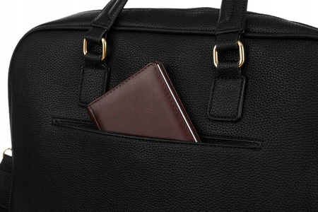Elegancka Torba na laptopa Damska. Czarna