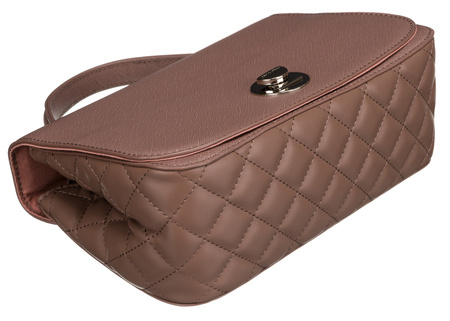 Modna damska listonoszka crossbody z rączką RÓŻOWA torebka z ekoskóry