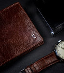 Klasyczny portfel męski poziomy z naturalnej skóry z technologią RFID— Rovicky