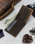 Oryginalny portfel męski skórzany Always Wild® składany