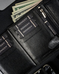 CZARNY SKÓRZANY PORTFEL MĘSKI DUŻY PIONOWY SKÓRA