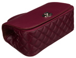 Modna damska listonoszka crossbody z rączką BORDOWA torebka z ekoskóry
