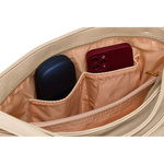 Beżowa torba damska duża na ramię. Plecak torebka 2w1