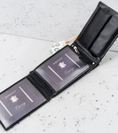 Duży, skórzany portfel męski poziomy bez zapięcia, ochrona RFID - Cavaldi