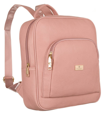 Różowy plecak damski miejski A4