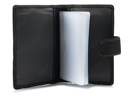 Solidne skórzane etui na karty wizytówki z RFiD