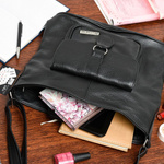 Czarna Torebka Skórzana damska A4 duża torba Beltimore T71