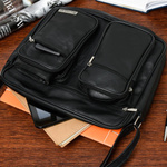 Duża skórzana torba męska do pracy szkoły czarna