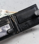 Duży, poziomy portfel za skóry naturalnej z zatrzaskiem, ochrona RFID — Cavaldi