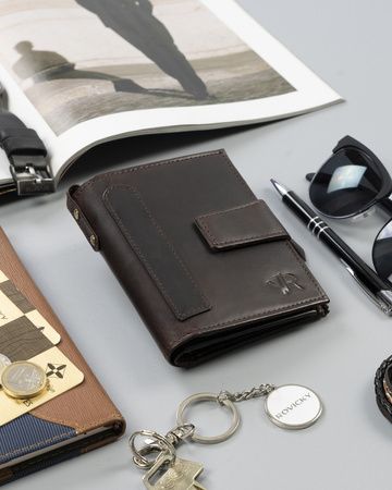 Skórzany portfel męski w stylu retro — Rovicky