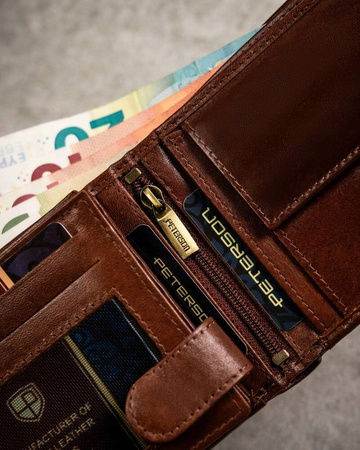 Zestaw męski na prezent: skórzany portfel, etui na karty i brelok