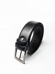 Elegancki pasek męski ze skóry naturalnej o wyrazistej fakturze — Rovicky