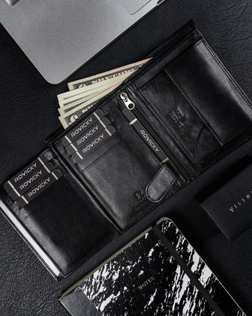 Duży portfel dla mężczyzny Cavaldi antykradzieżowy