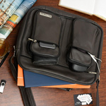 Duża skórzana torba męska do pracy szkoły brązowa