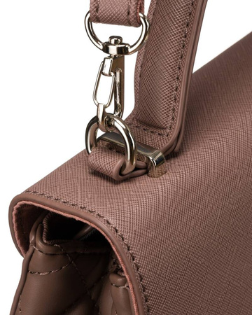 Modna damska listonoszka crossbody z rączką RÓŻOWA torebka z ekoskóry