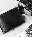 Duży, poziomy portfel za skóry naturalnej bez zapięcia, ochrona RFID — Cavaldi