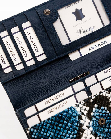 Modny elegancki portfel damski z klapką Cavaldi