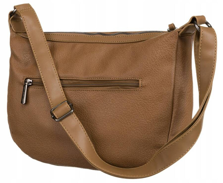 Torebka damska na ramię - listonoszka ciemny beż David Jones