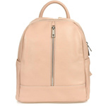 Pudroworóżowy miejski włoski plecak skórzany A4