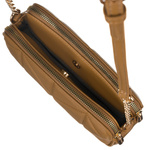 Stylowa mała torebka damska listonoszka eko skóra CAMELOWA. Pikowana.