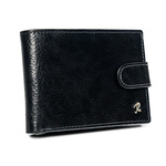 Poziomy portfel męski z zapięciem na zatrzask i schowkiem, RFID — Rovicky