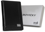 Małe i cienkie etui na karty - skórzane czarne. Ochrona RFID