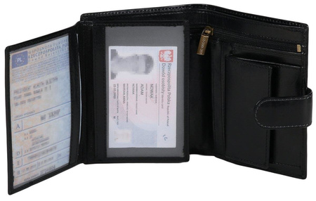 wytworny biznesowy portfel męski z ochroną RFID