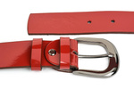 Beltimore skórzany damski pasek do spodni 4 cm czerwony A71 czerwony 100-115