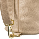 Beżowa torba damska duża na ramię. Plecak torebka 2w1