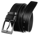 Czarny pasek męski skóra naturalna klamra Rovicky