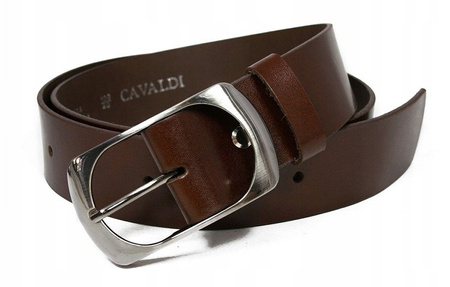 Skórzany szeroki pasek Cavaldi 4 cm