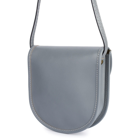 Jasno szara Beltimore Damska Skórzana Mała Torebka Listonoszka podkówka K68