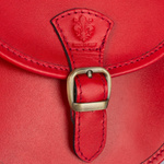 Malutka torebka damska skórzana listonoszka - czerwona