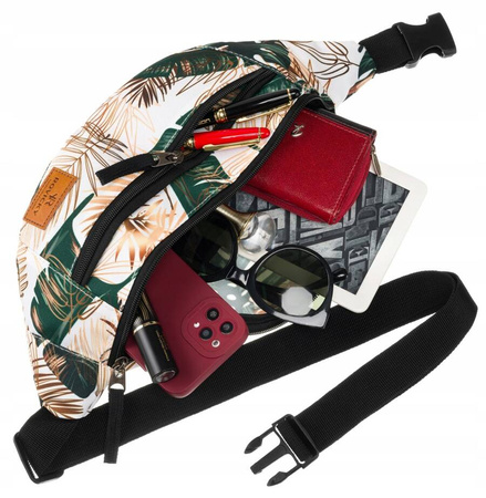 Kolorowa nerka damska - saszetka biodrowa z regulowanym paskiem 08