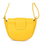 Żółta skórzana torebka listonoszka podkowa