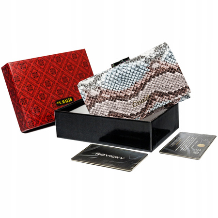 Elegancki portfel damski z modnym wzorem Cavaldi