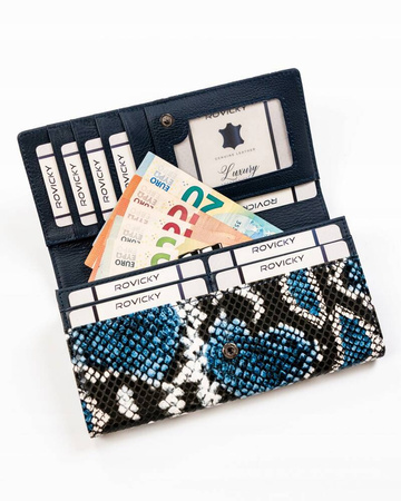 Modny elegancki portfel damski z klapką Cavaldi