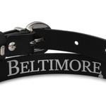 Wąski pasek damski skórzany CZARNY. Srebrna klamra. 115 cm.