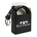 Beltimore skórzany damski pasek do spodni 3 cm czarny