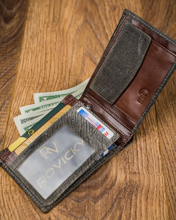 Piękny kolorowy portfel męski skórzany Forever Young®