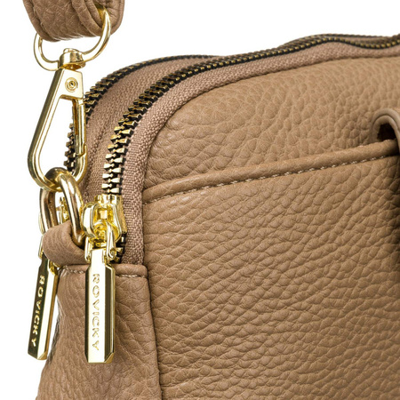 Mini torebka na telefon, portfel i klucze. Beżowa