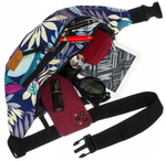 Kolorowa nerka damska - saszetka biodrowa z regulowanym paskiem 01